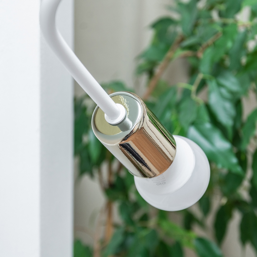 Стенно осветително тяло OXFORD 1xE27/15W/230V златисто/бяло