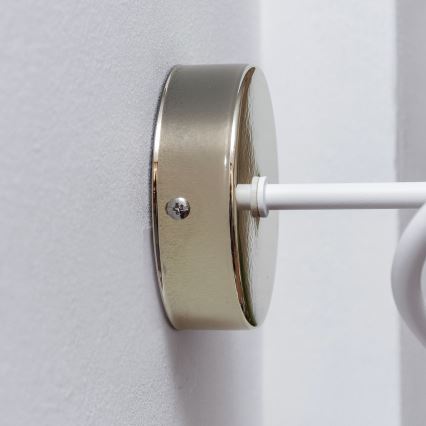 Стенно осветително тяло OXFORD 1xE27/15W/230V златисто/бяло