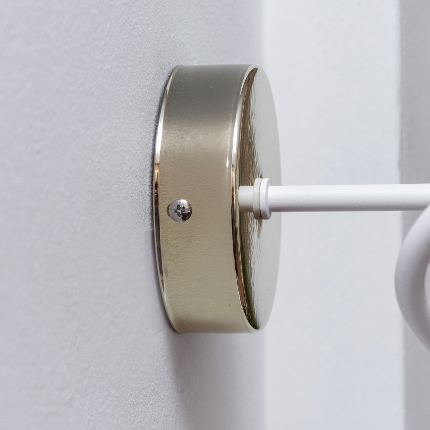 Стенно осветително тяло OXFORD 1xE27/15W/230V златисто/бяло