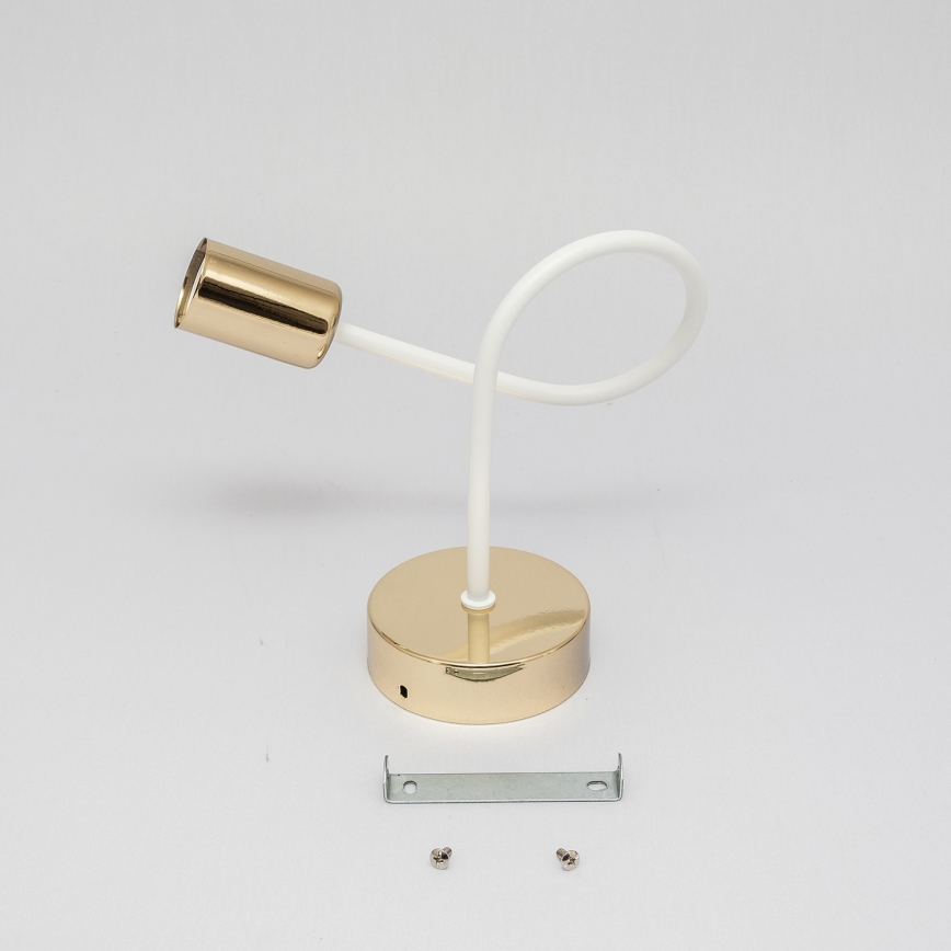 Стенно осветително тяло OXFORD 1xE27/15W/230V златисто/бяло