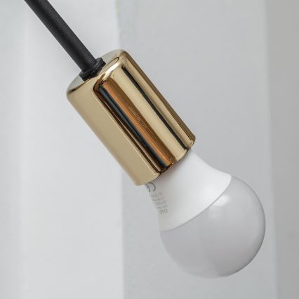 Стенно осветително тяло OXFORD 1xE27/15W/230V златисто/черно