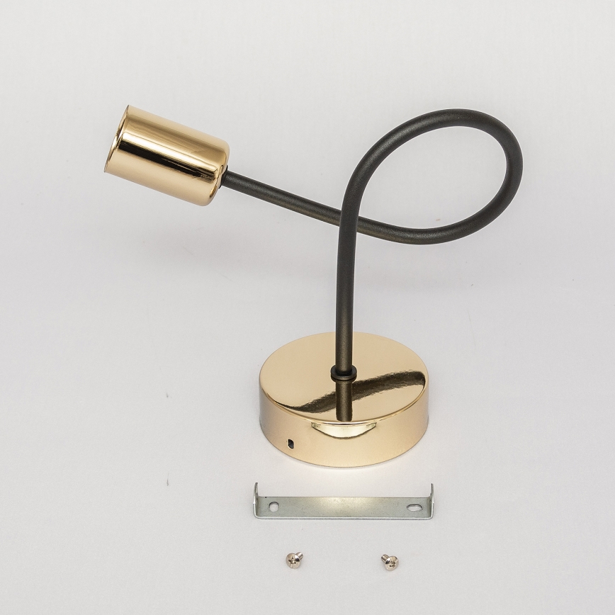 Стенно осветително тяло OXFORD 1xE27/15W/230V златисто/черно