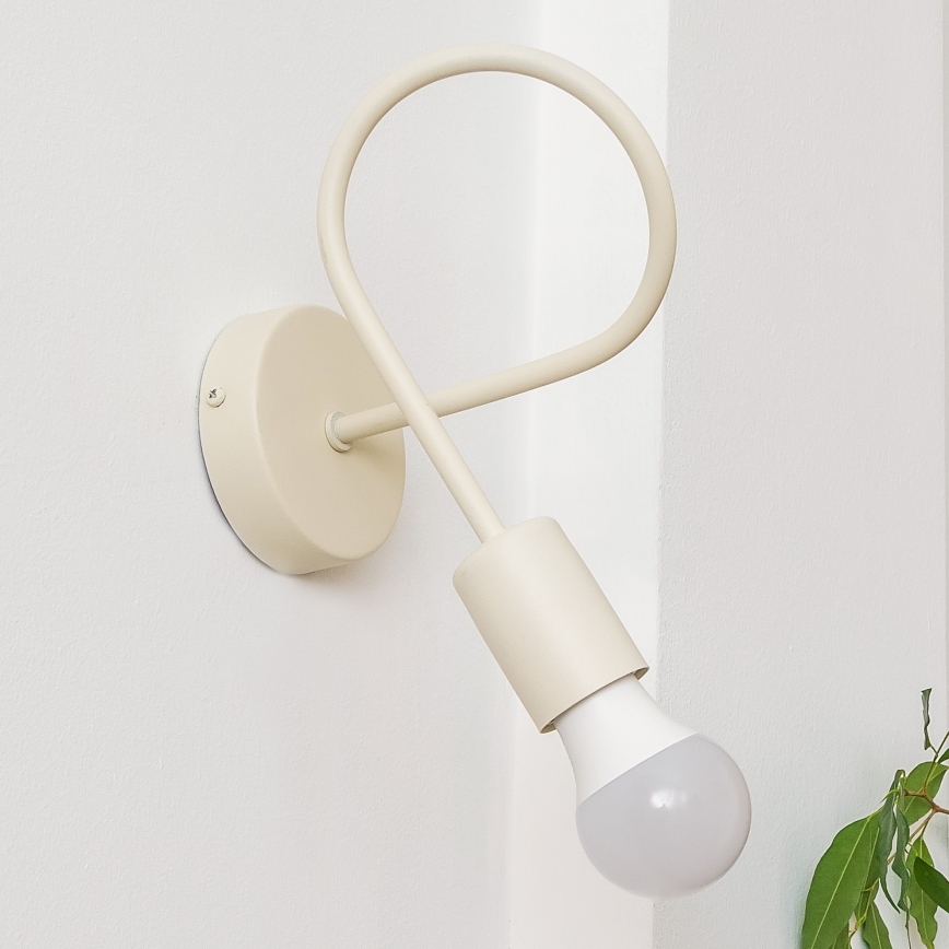 Стенно осветително тяло OXFORD 1xE27/15W/230V, кремаво