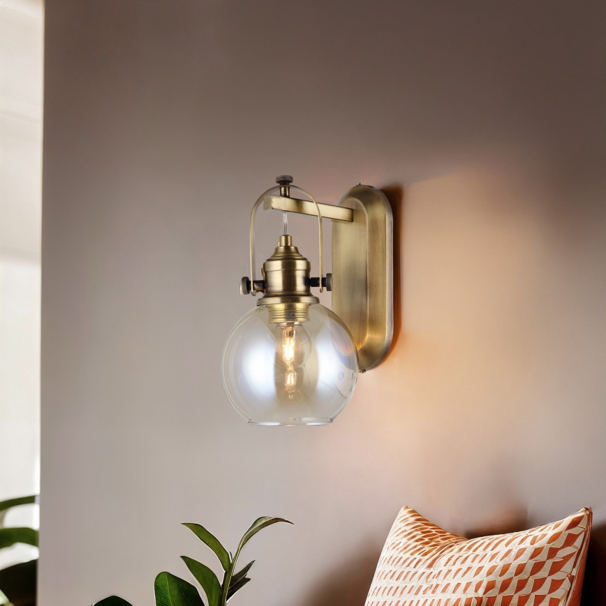 Стенно осветително тяло POLINO 1xE27/40W/230V бронзово