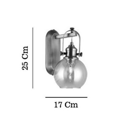 Стенно осветително тяло POLINO 1xE27/40W/230V бронзово