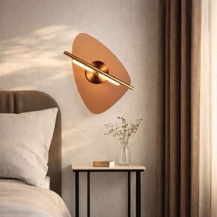 Стенно осветително тяло RELAX LED/5W/230V, златисто/опушено кафяво