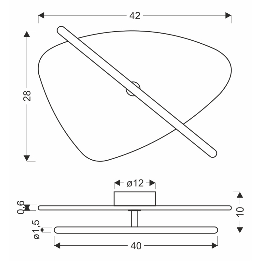 Стенно осветително тяло RELAX LED/5W/230V, златисто/опушено кафяво