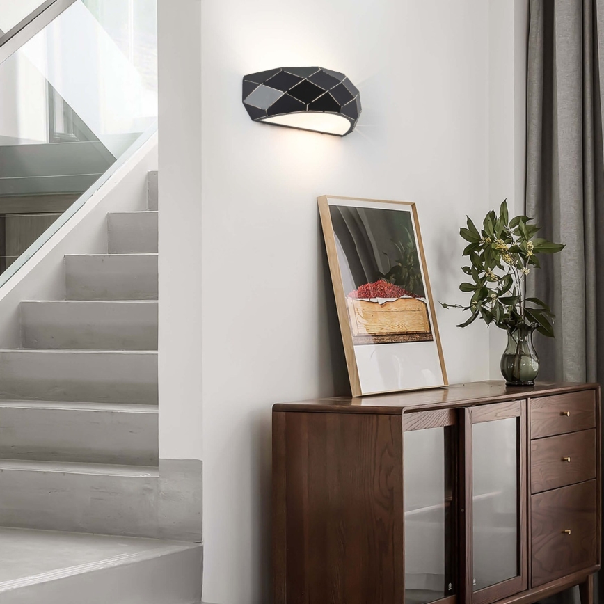 Стенно осветително тяло REUS 1xE27/40W/230V черно