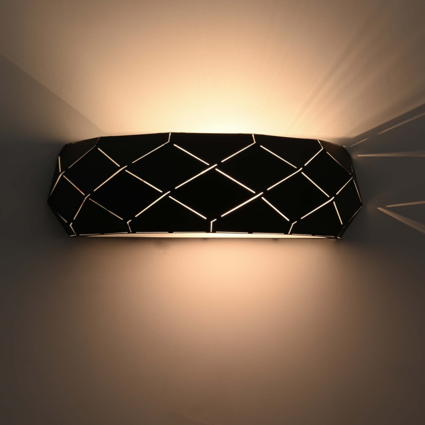 Стенно осветително тяло REUS 1xE27/40W/230V черно