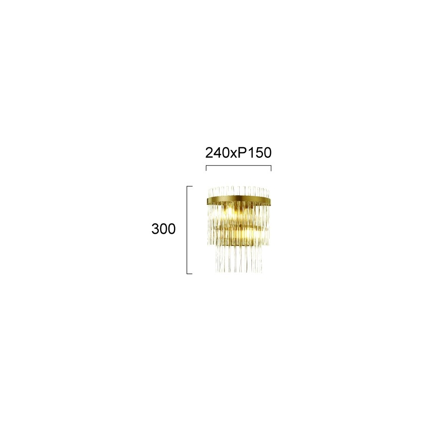 Стенно осветително тяло SABRINA 2xE14/40W/230V златисто