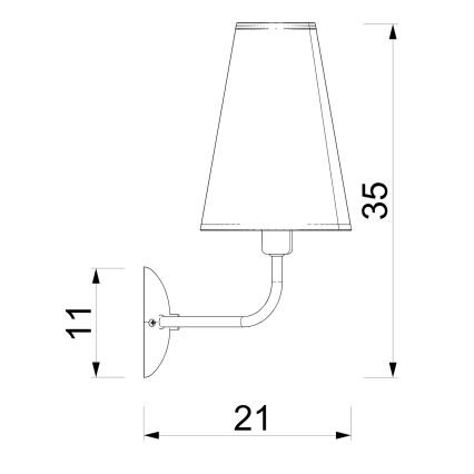 Стенно осветително тяло TORTOLA 2xE14/15W/230V кафяво/кремаво