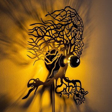 Стенно осветително тяло TREE WOMAN 1xE27/40W/230V, черно
