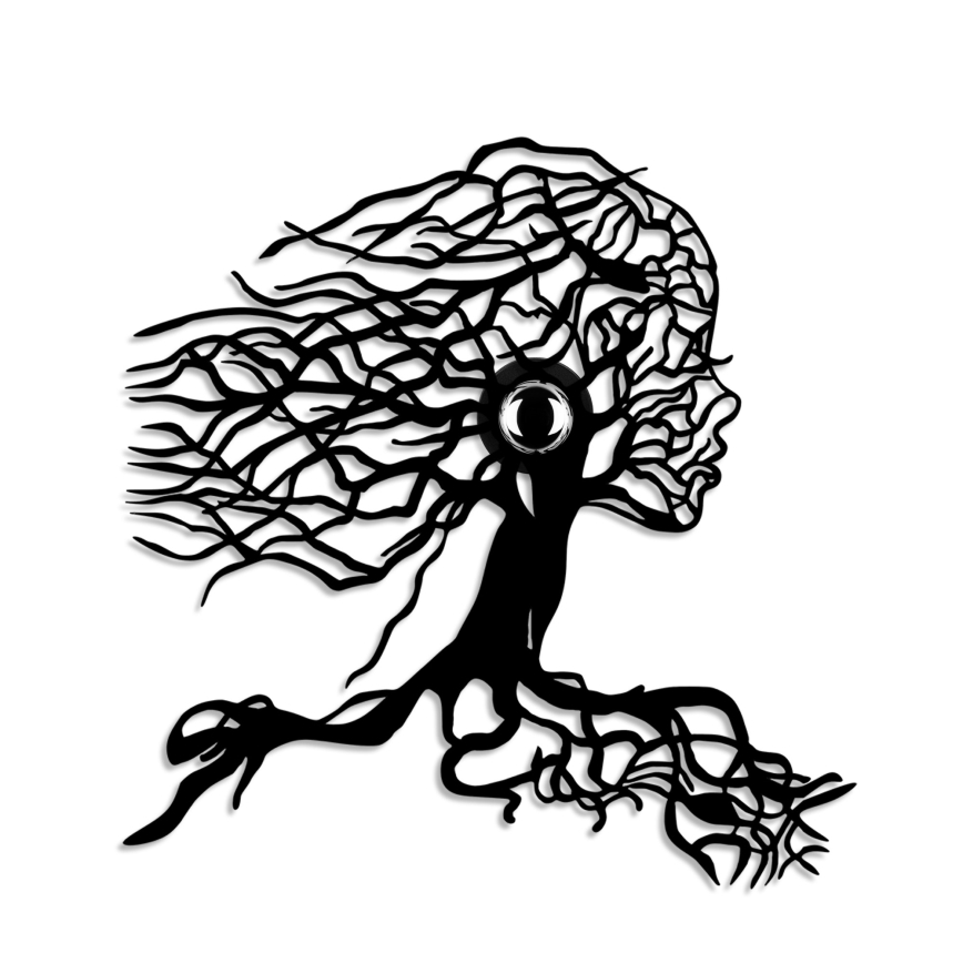 Стенно осветително тяло TREE WOMAN 1xE27/40W/230V, черно