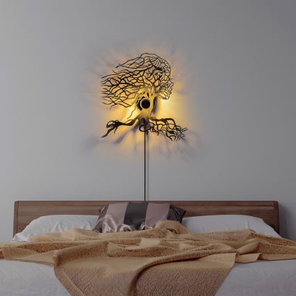 Стенно осветително тяло TREE WOMAN 1xE27/40W/230V, черно