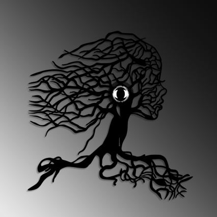 Стенно осветително тяло TREE WOMAN 1xE27/40W/230V, черно
