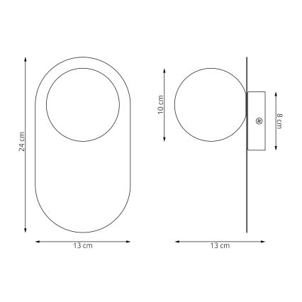 Стенно осветително тяло VIVA 1xG9/8W/230V бяло