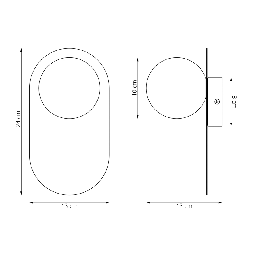 Стенно осветително тяло VIVA 1xG9/8W/230V черно
