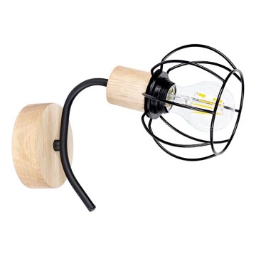 Стенно осветително тяло VIVIANE 1xE27/60W/230V дъб