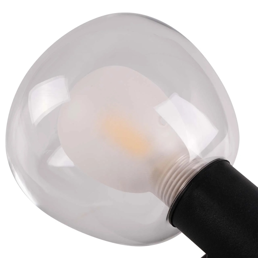 Стенно осветително тяло за баня POLA 2xG9/5W/230V IP44 черно/прозрачно