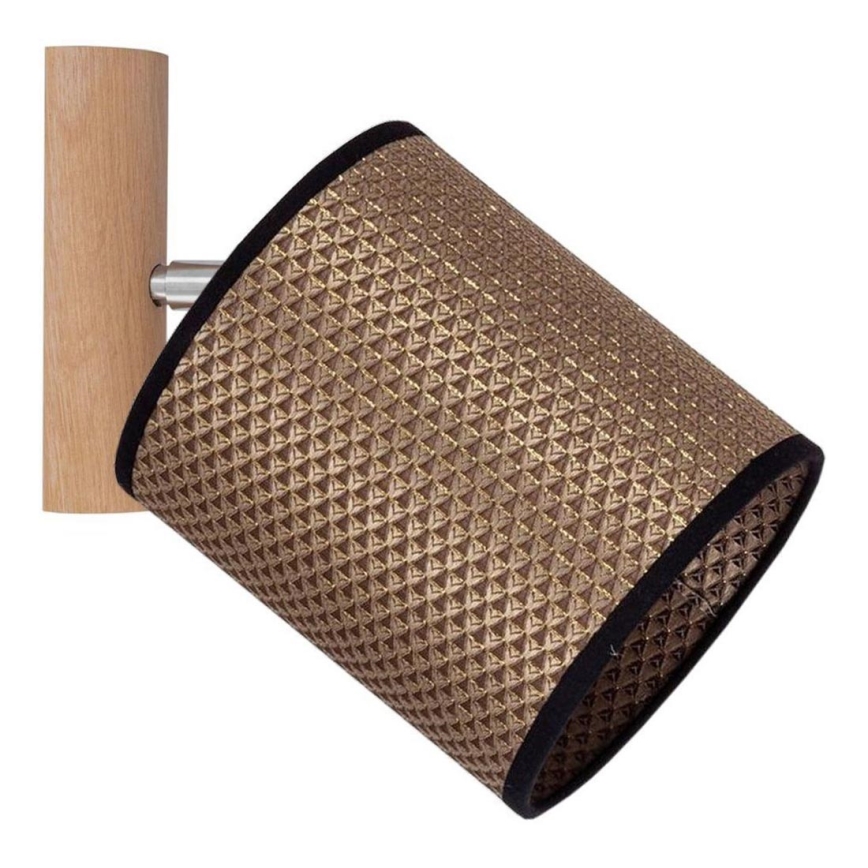 Стенно спот осветително тяло BENITA 1xE27/25W/230V кафяв/дъб