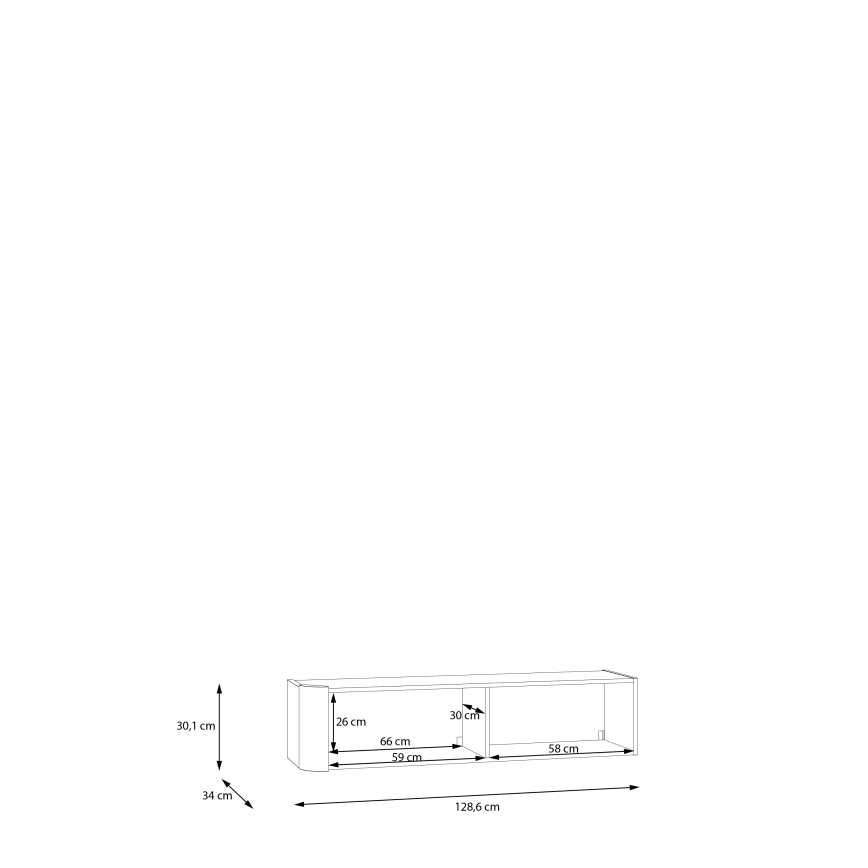 Стенно шкафче INAR, кафяво