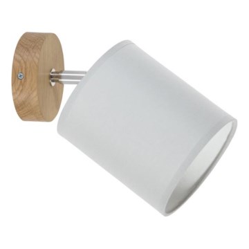 Стенно точково осветително тяло APRILLIA 1xE27/25W/230V сив дъб