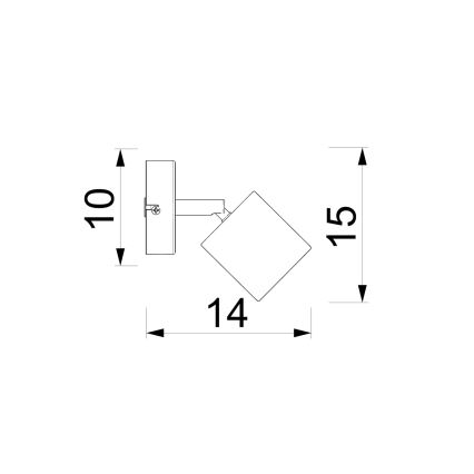 Стенно точково осветително тяло DEMIA 1xGU10/8W/230V бежово
