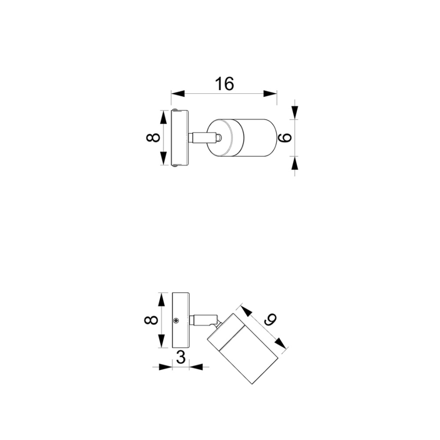 Стенно точково осветително тяло JOKER 1xGU10/25W/230V синьо/златно