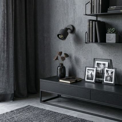 Стенно точково осветително тяло PARKLA 1xE27/15W/230V черно