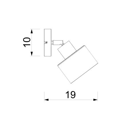 Стенно точково осветително тяло PARKLA 1xE27/15W/230V черно