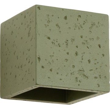 Стенно точково осветително тяло QUAD 1xG9/8W/230V бетон/зелено