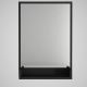 Стенно огледало с рафт COSTA 75x45 cм черно