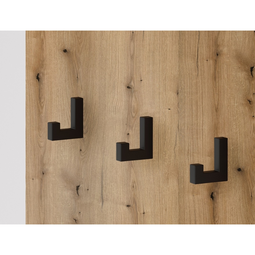 Стенка за антре с огледало SVEN, кафява/бяла