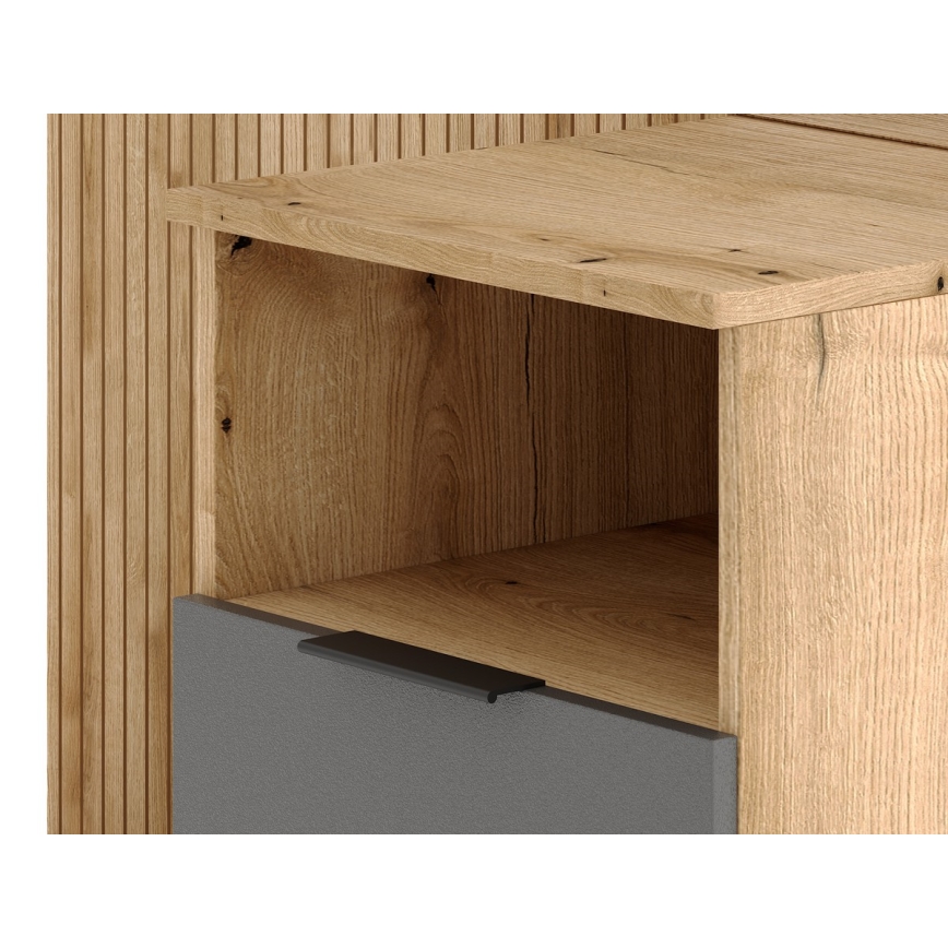 Sтенка за антре със огледало SVEN кафяв/графит