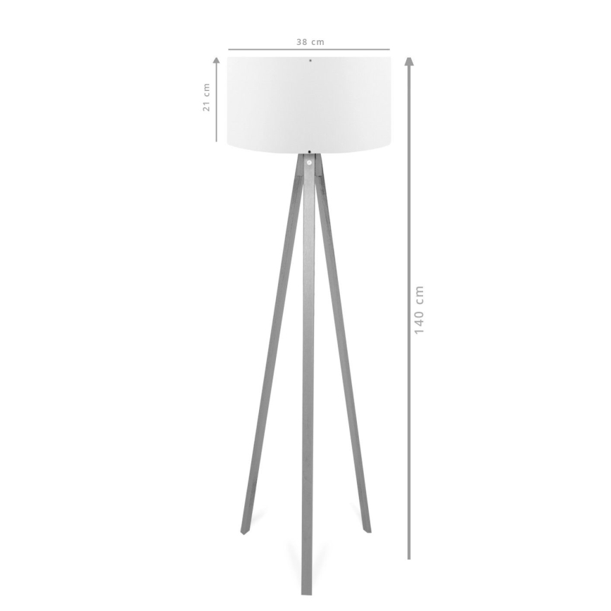 Стойна лампа AYD 1xE27/40W/230V кафяво/сиво