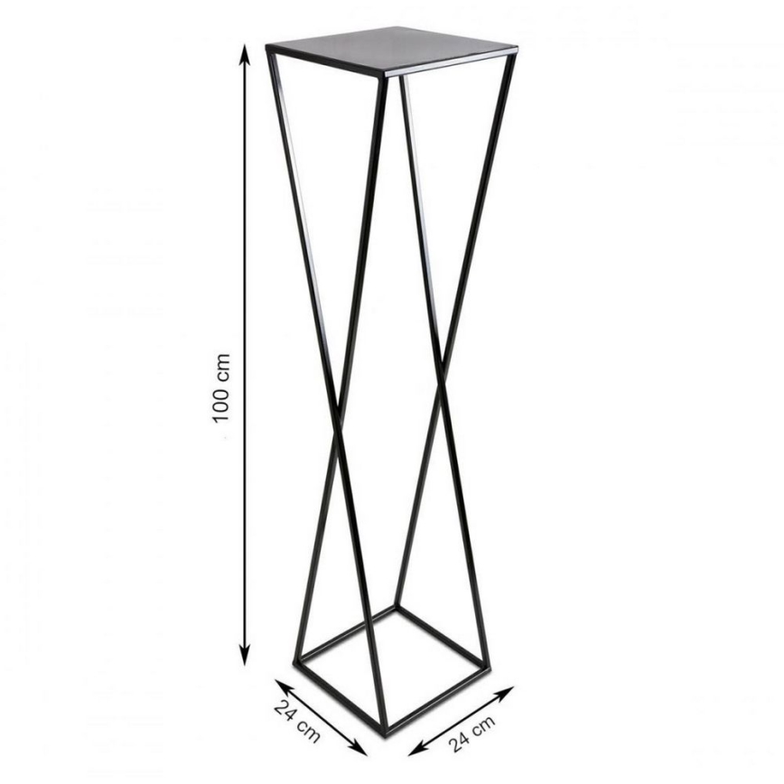 Стойка за цветя 100x24 черна