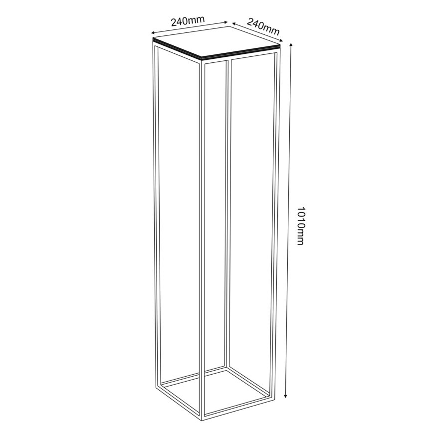 Стойка за цветя 100x24 см бял