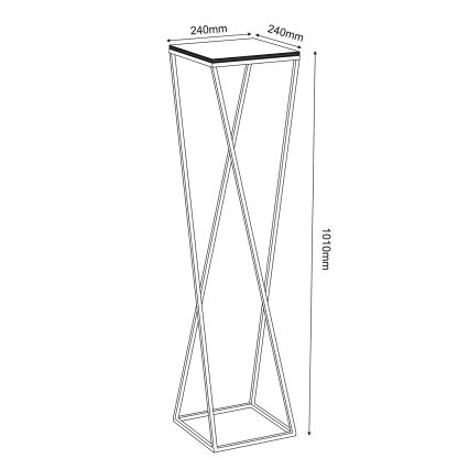 Стойка за цветя 100x24 см черен