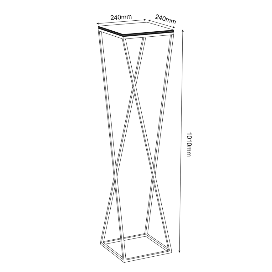 Стойка за цветя 100x24 см черен