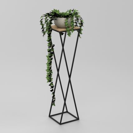 Стойка за цветя 100x24 см черна