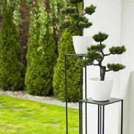 Стойка за цветя 100x24 см черен