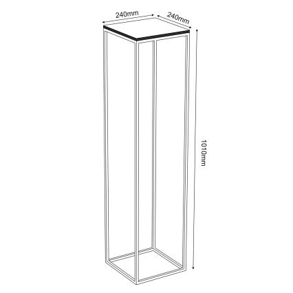 Стойка за цветя 100x24 см черен