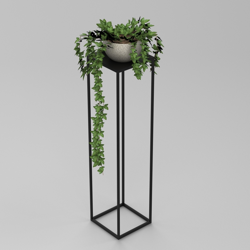 Стойка за цветя 100x24 см черен