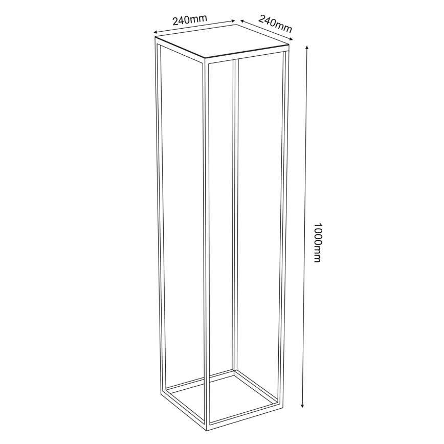 Стойка за цветя 100x24 см черен