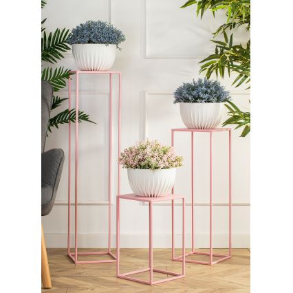 Стойка за цветя 100x24 см розов