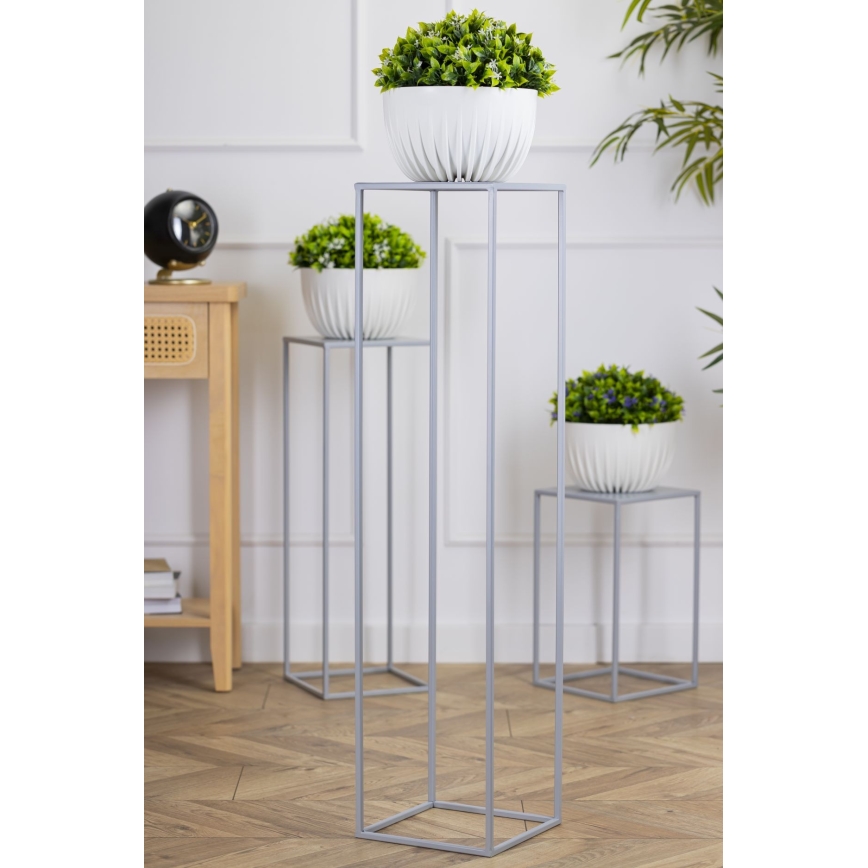 Стойка за цветя 100x24 см сив