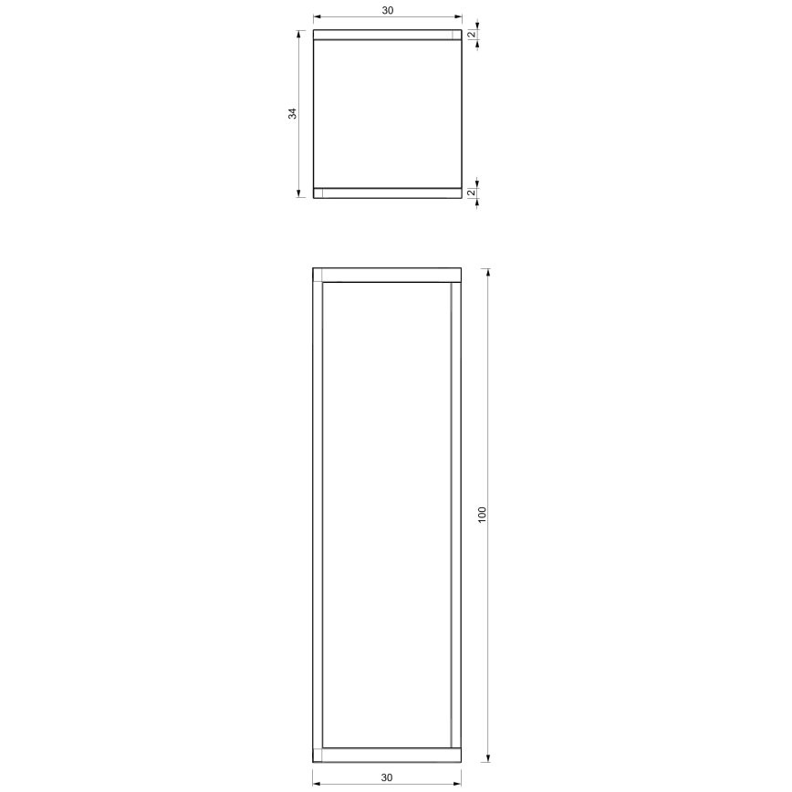 Стойка за цветя 100x30x34 см черен
