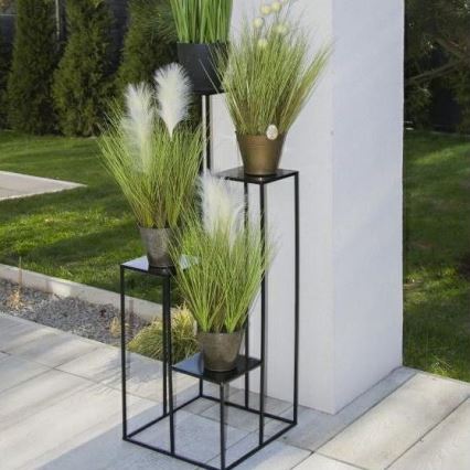 Стойка за цветя 110x40 см черен