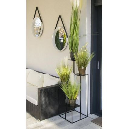 Стойка за цветя 110x40 см черен
