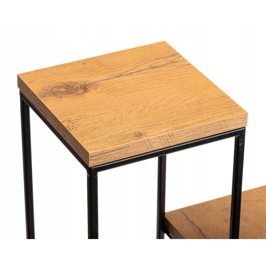 Стойка за цветя 110x40 см черен/кафяв